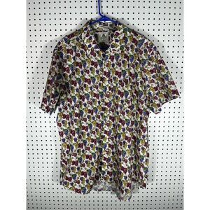 Kennington California grape print button down shirt size XXL